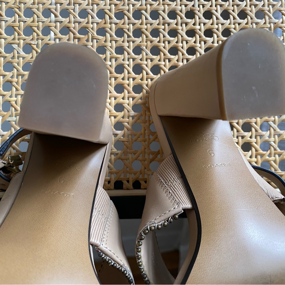 Coach Rylie Nude Women's Block Heel Sandals - Picture 4 of 4